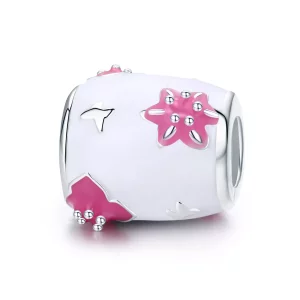 (afbeelding voor) Pandora Style Bloemen en vlinders Bedel - SCC446