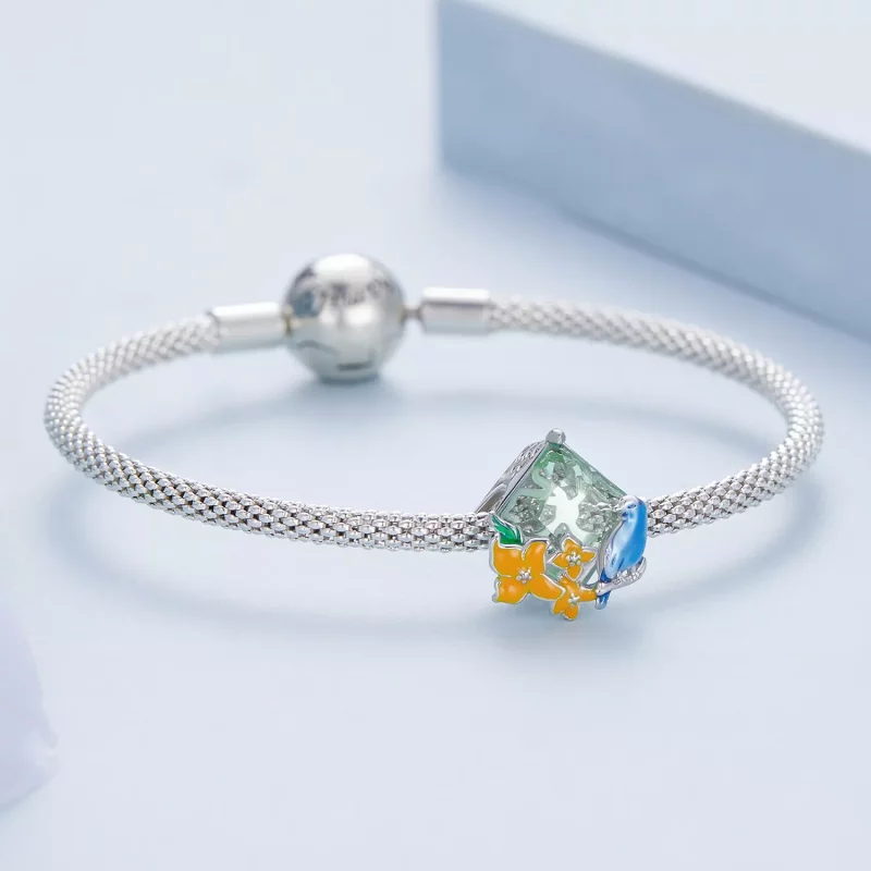 (afbeelding voor) Pandora Style Bloemen en Vogels Bedel - BSC646 - Bekijken 4