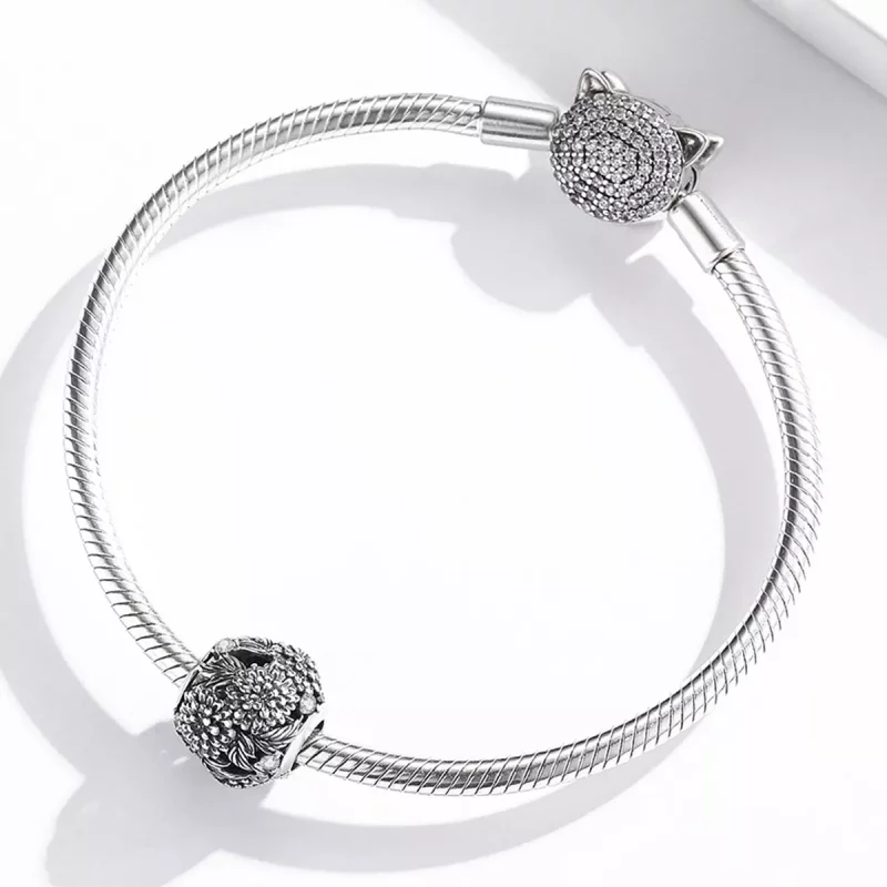 (afbeelding voor) Pandora Style Bloemen in reliëf Bedel - SCC2097 - Bekijken 3