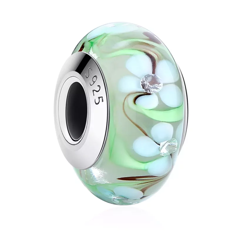 (afbeelding voor) Pandora Style Bloemen Murano Glas Bedel - SCZ020 - Bekijken 2