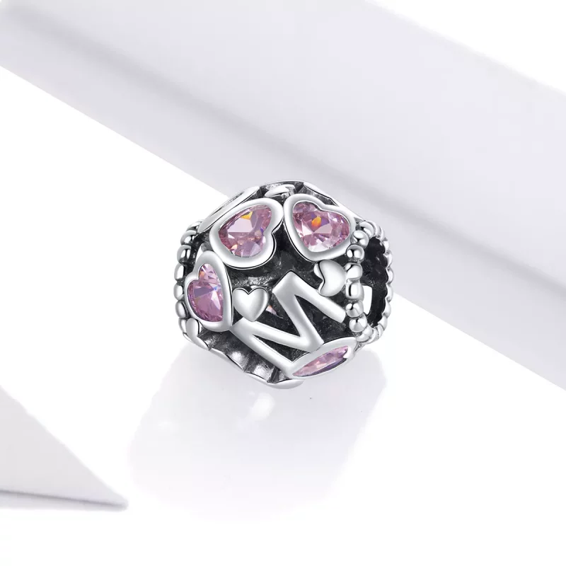 (afbeelding voor) Pandora Style Bolvormig hart Bedel - BSC421 - Bekijken 2