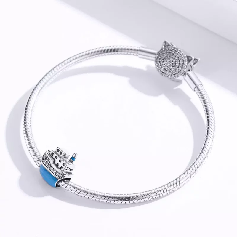 (afbeelding voor) Pandora Style Boot Bedel - SCC1379 - Bekijken 2