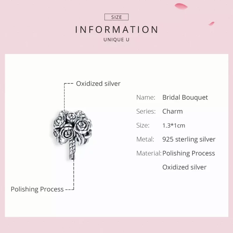 (afbeelding voor) Pandora Style Brdal Bouquet Bedel - SCC1566 - Bekijken 6