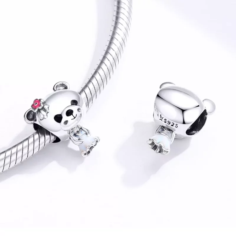 (afbeelding voor) Pandora Style Bruid Beer Bedel - SCC1474 - Bekijken 4