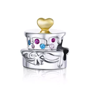 (afbeelding voor) Pandora Style Bruidstaart Bedel - BSC267
