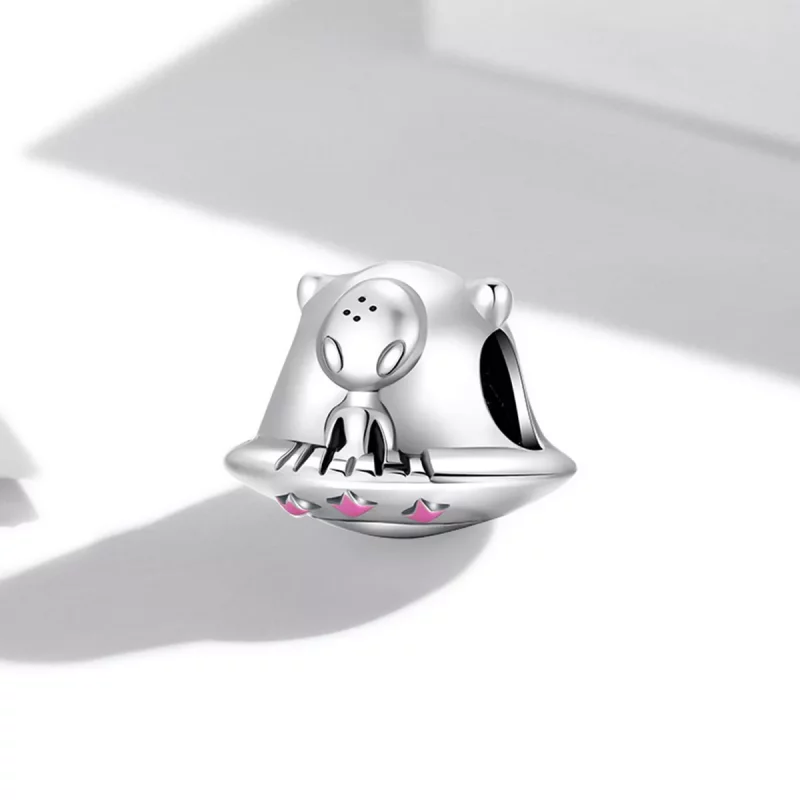 (afbeelding voor) Pandora Style Buitenaardse Vliegende Schotel Bedel - SCC2060 - Bekijken 2