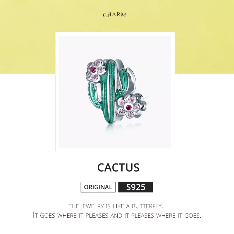 (afbeelding voor) Pandora Style Cactus Bedel - BSC261 - Bekijken 6