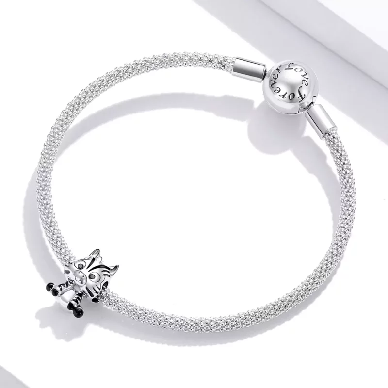 (afbeelding voor) Pandora Style Cartoon Zebra Bedel - BSC387 - Bekijken 3