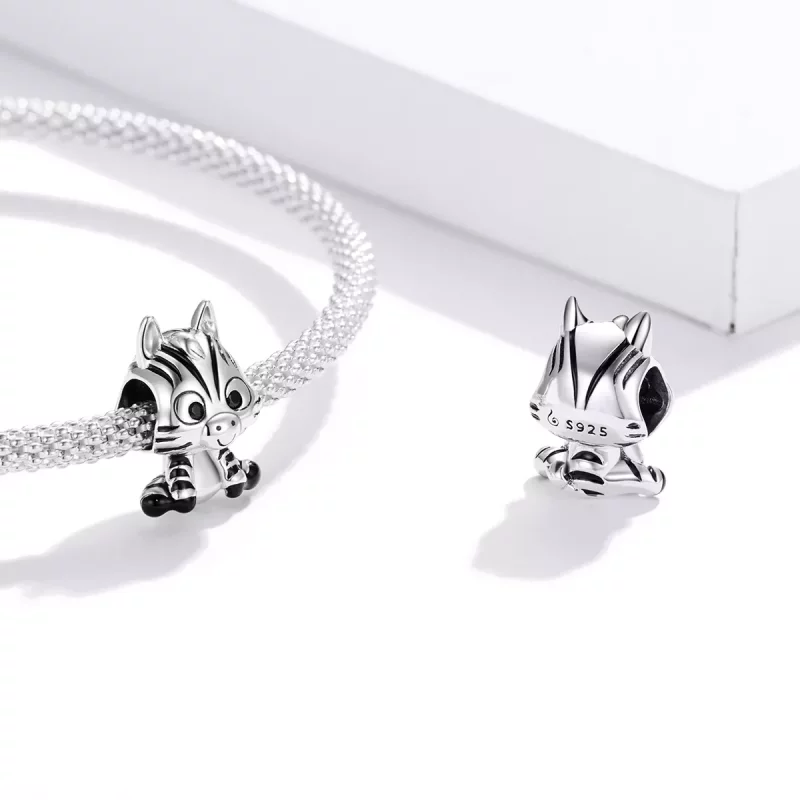 (afbeelding voor) Pandora Style Cartoon Zebra Bedel - BSC387 - Bekijken 4