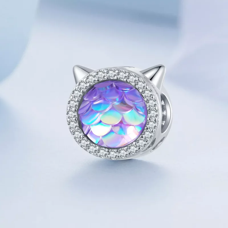 (afbeelding voor) Pandora Style Cat Head Visschubben Bedel - BSC703 - Bekijken 2