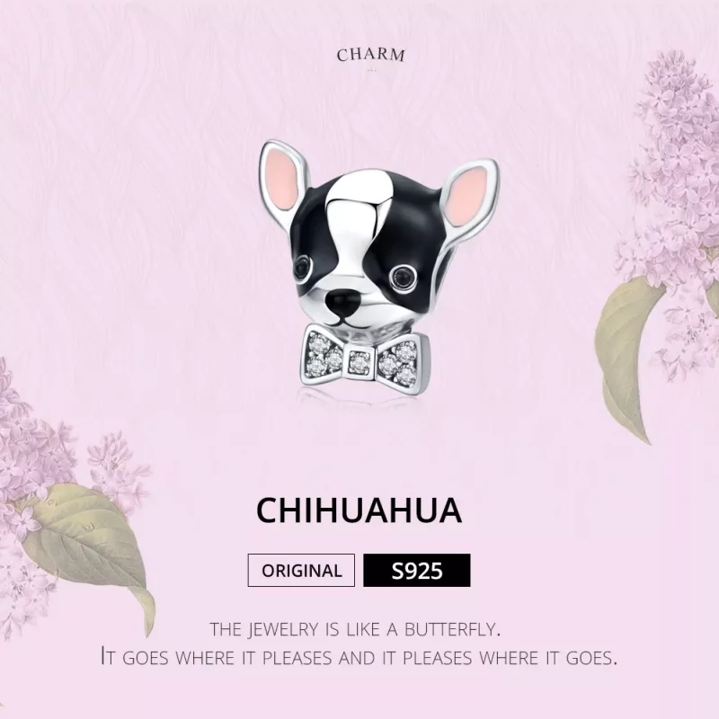 (afbeelding voor) Pandora Style Chihuahua Bedel - SCC1310 - Bekijken 2