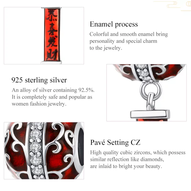 (afbeelding voor) Pandora Style China wenst u welvaartslichten Bedel - BSC134 - Bekijken 6