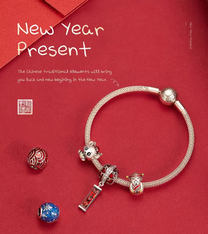 (afbeelding voor) Pandora Style China wenst u welvaartslichten Bedel - BSC134 - Bekijken 7
