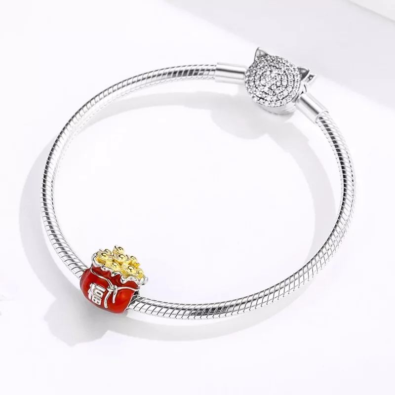 (afbeelding voor) Pandora Style Chinese gelukszak Bedel - BSC100 - Bekijken 3
