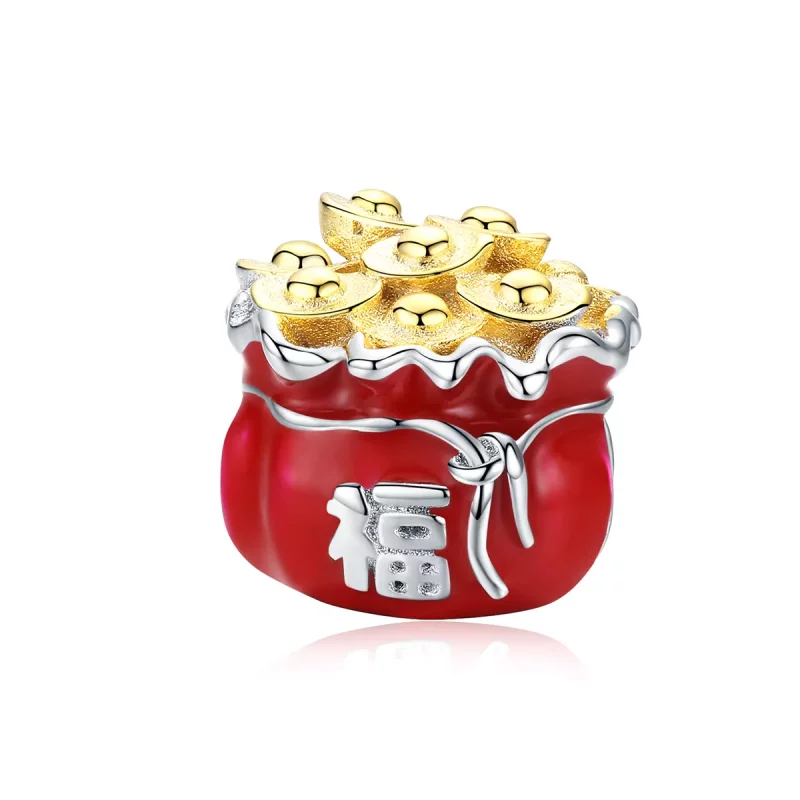 (afbeelding voor) Pandora Style Chinese gelukszak Bedel - BSC100