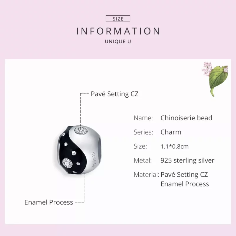 (afbeelding voor) Pandora Style Chinoiserie Yin Yang Bedel - BSC192 - Bekijken 7