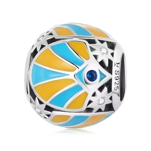 (afbeelding voor) Pandora Style Contrasterende kleur van mans sterogen Bedel - SCC2201