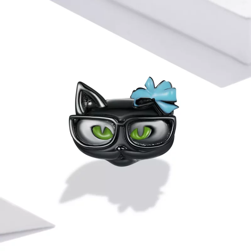 (afbeelding voor) Pandora Style Cool Zwarte Kat Bedel - SCC2086 - Bekijken 2