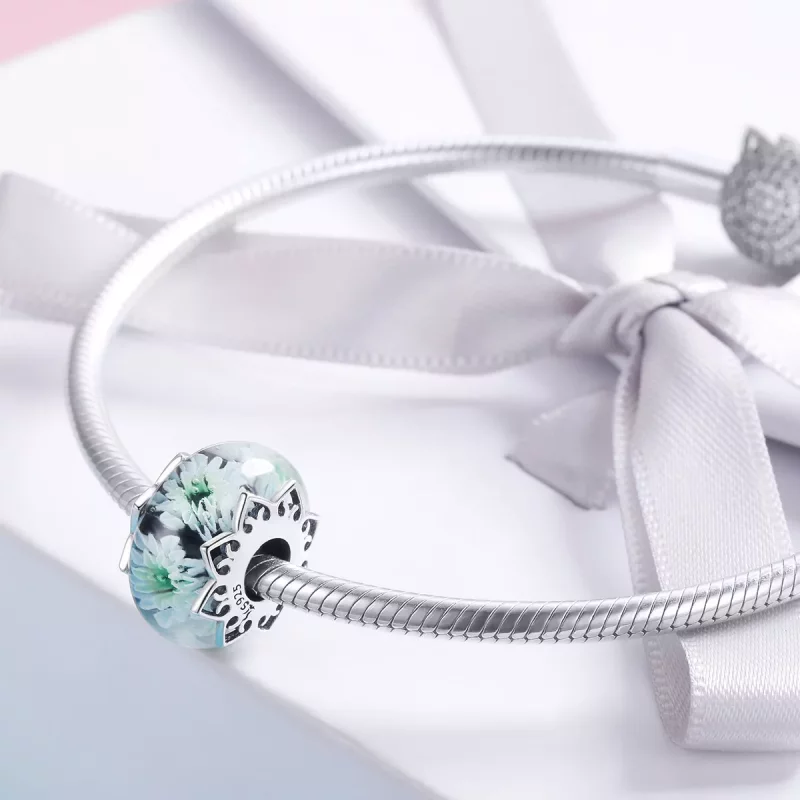 (afbeelding voor) Pandora Style Cyaan Chrysanthemum Bedel - SCC1011 - Bekijken 3