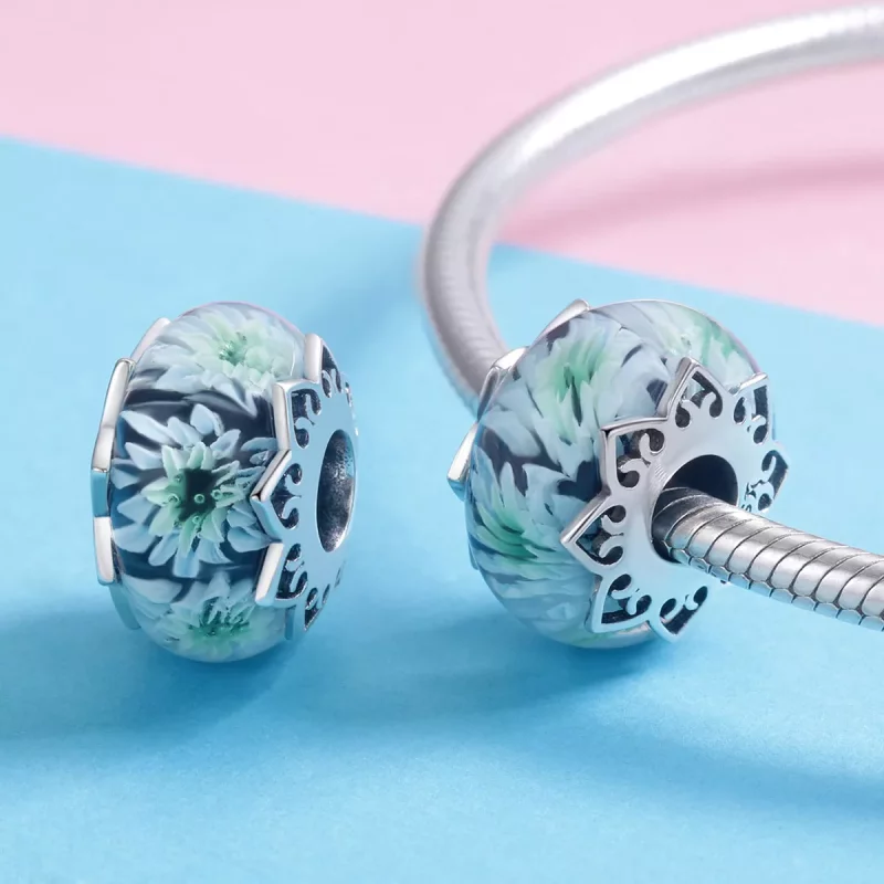 (afbeelding voor) Pandora Style Cyaan Chrysanthemum Bedel - SCC1011 - Bekijken 4