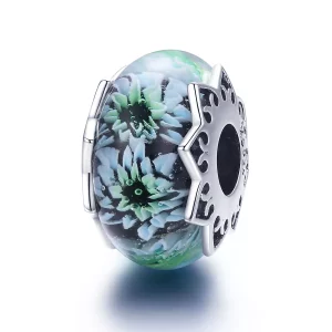 Pandora Style Cyaan Chrysanthemum Bedel - SCC1011 (afbeelding voor) Pandora Style Cyaan Chrysanthemum Bedel - SCC1011