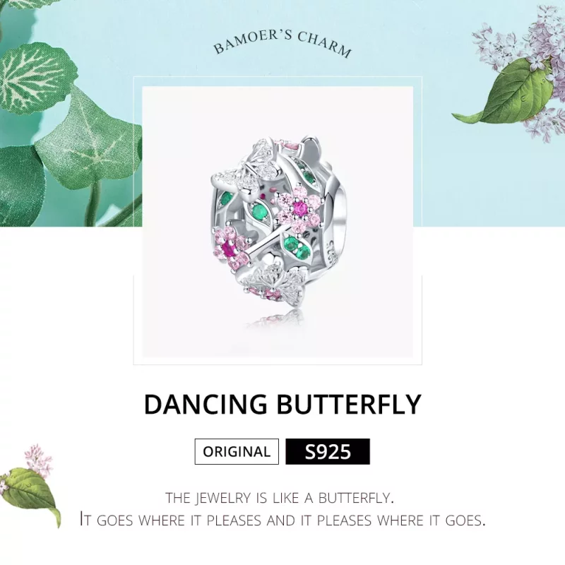 (afbeelding voor) Pandora Style Dansende vlinder Bedel - BSC116 - Bekijken 6