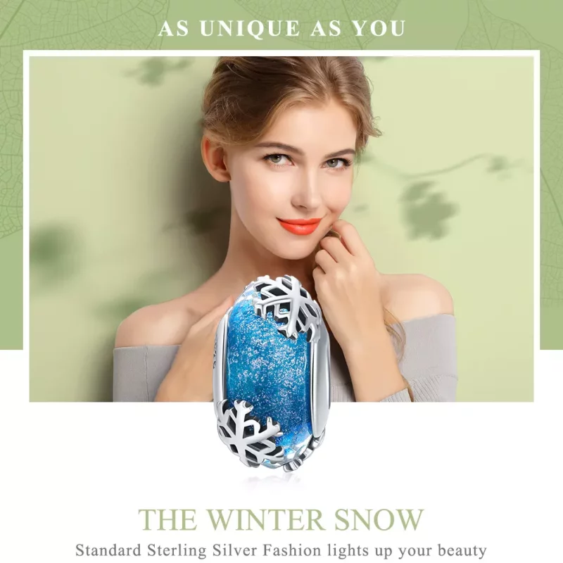 (afbeelding voor) Pandora Style De Bevroren Sneeuwvlokken van de winter Bedel - SCC862 - Bekijken 6