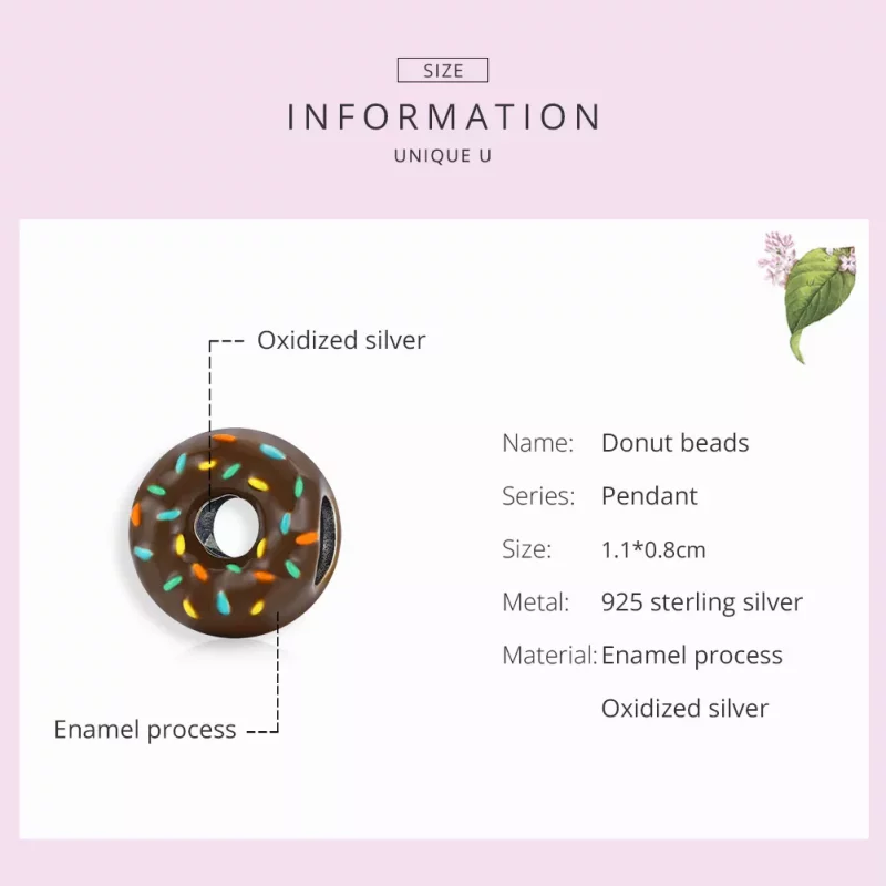 (afbeelding voor) Pandora Style Donut Bedel - SCC1820 - Bekijken 7