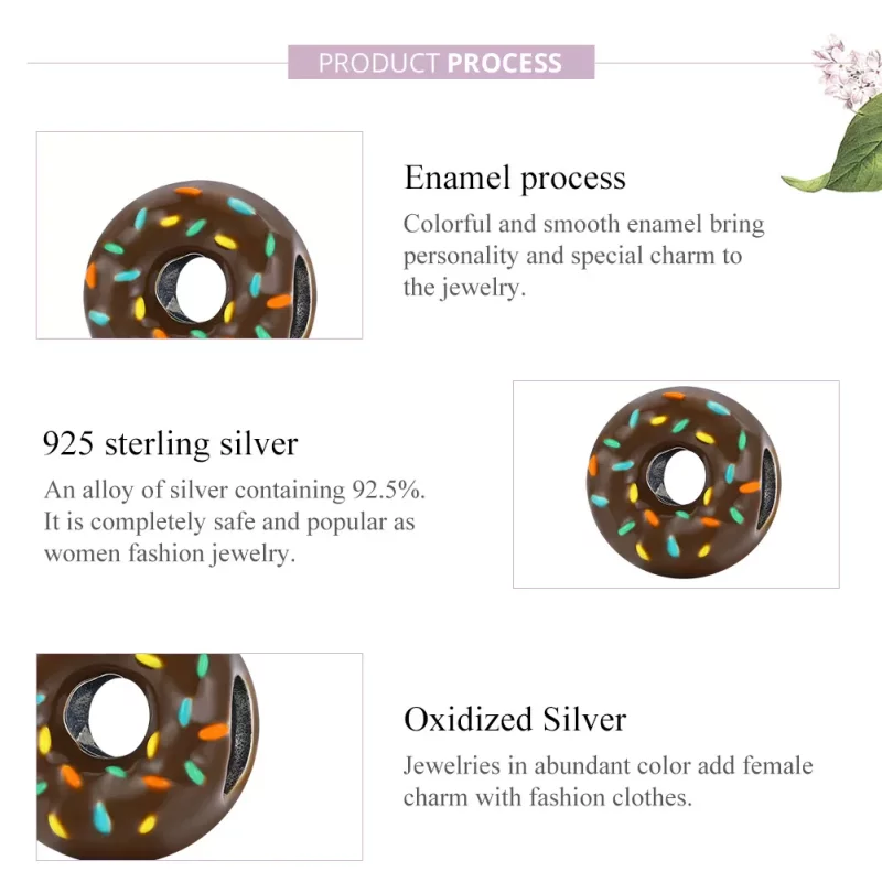 (afbeelding voor) Pandora Style Donut Bedel - SCC1820 - Bekijken 8