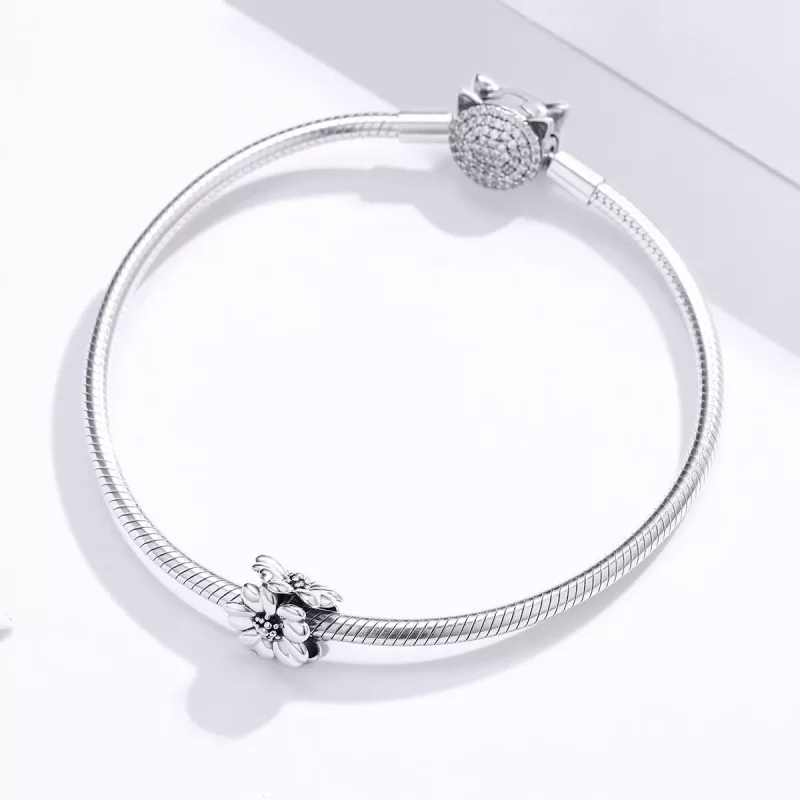 (afbeelding voor) Pandora Style Drie bloemen Bedel - SCC1486 - Bekijken 3