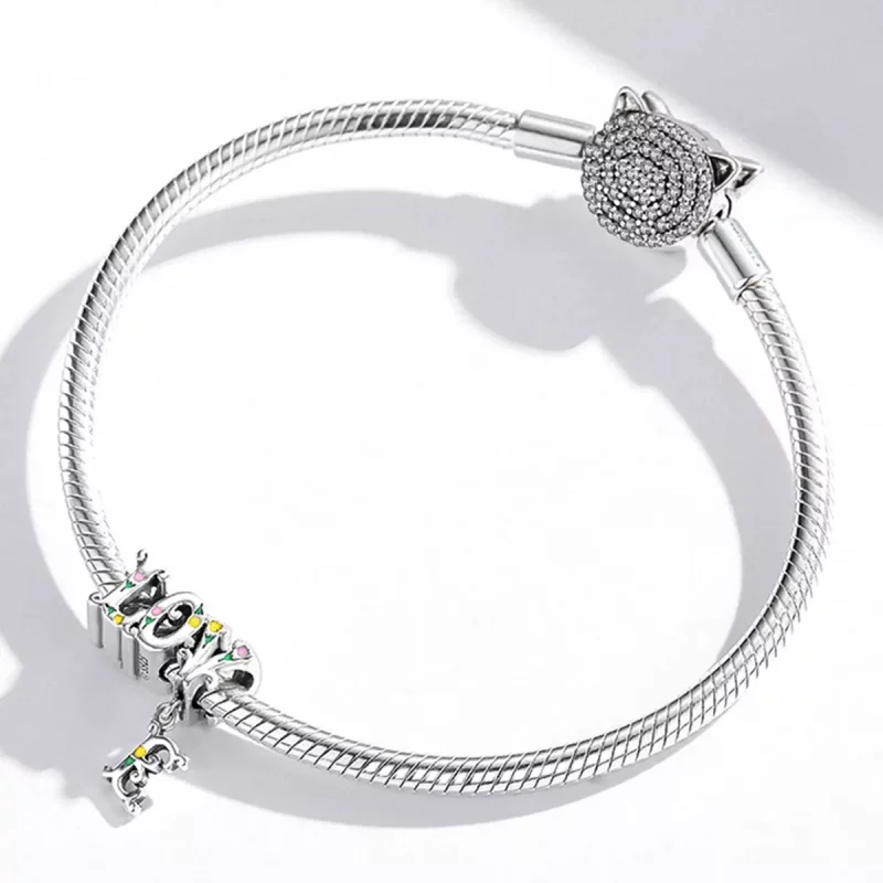 (afbeelding voor) Pandora Style Driedimensionale letters Bedel - BSC518 - Bekijken 3