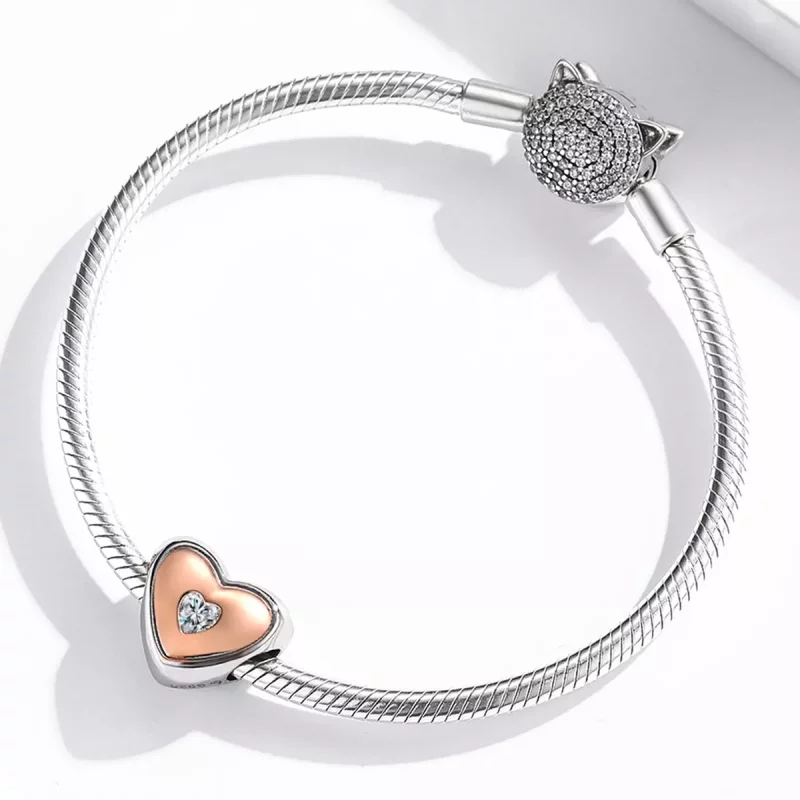 (afbeelding voor) Pandora Style Dubbele Kleur Liefde Bedel - BSC566 - Bekijken 3