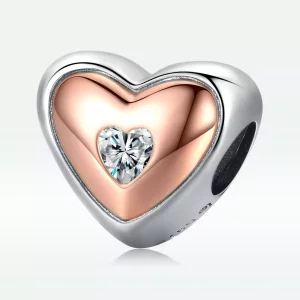 Pandora Style Dubbele Kleur Liefde Bedel - BSC566 (afbeelding voor) Pandora Style Dubbele Kleur Liefde Bedel - BSC566