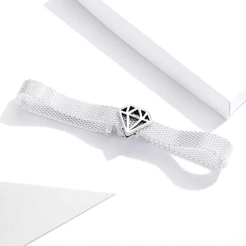 (afbeelding voor) Pandora Style Eenvoudige Diamant Clip - SCX117 - Bekijken 3