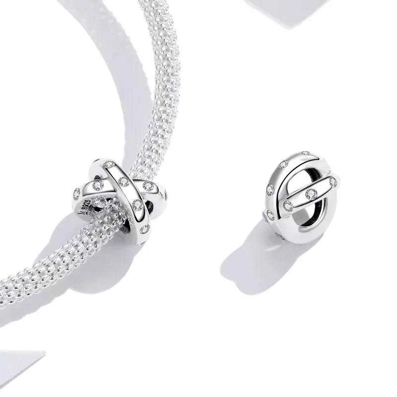 (afbeelding voor) Pandora Style Eenvoudige geometrie Bedel - SCC1515 - Bekijken 3