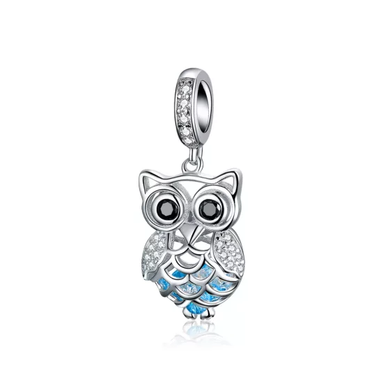 (afbeelding voor) Pandora Style Eeuwigdurende Uil Hangende Bedel - SCC1124