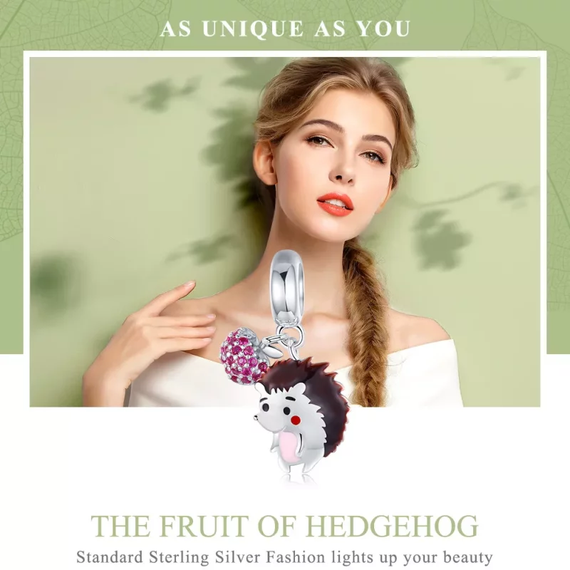 (afbeelding voor) Pandora Style Egel & Fruit Hangende Bedel - SCC1061 - Bekijken 2