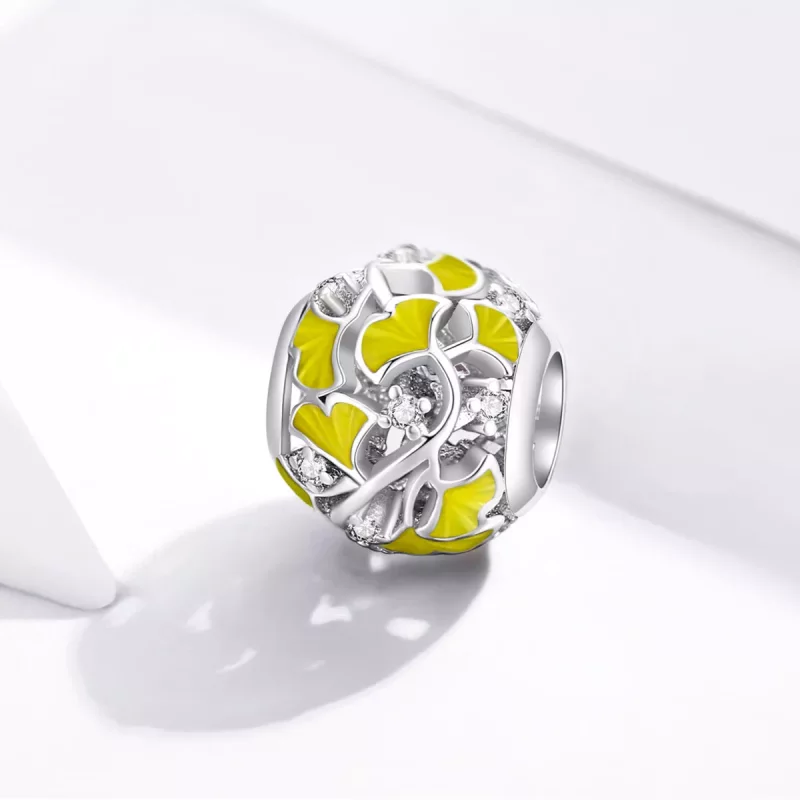 (afbeelding voor) Pandora Style Elegante Ginkgo-bladeren Bedel - BSC334 - Bekijken 2