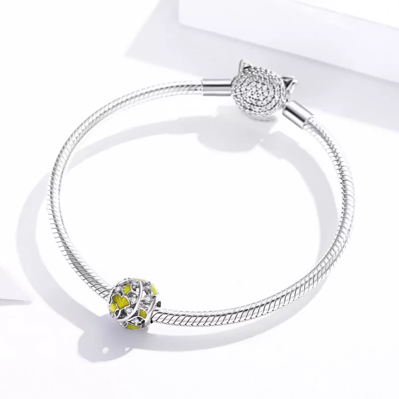 (afbeelding voor) Pandora Style Elegante Ginkgo-bladeren Bedel - BSC334 - Bekijken 3