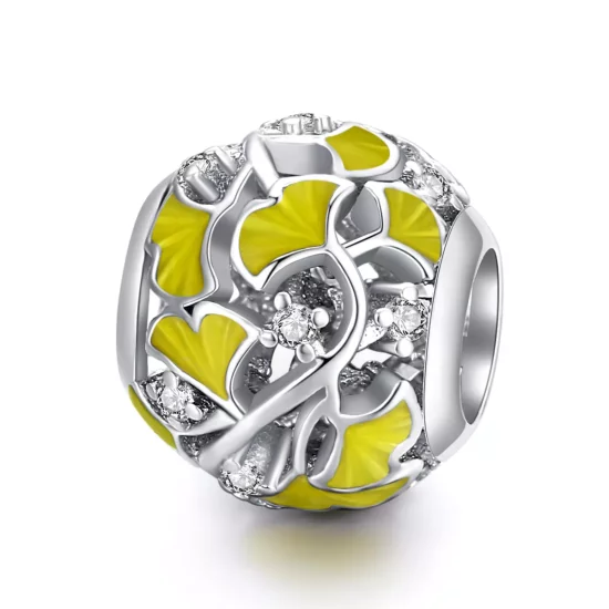 (afbeelding voor) Pandora Style Elegante Ginkgo-bladeren Bedel - BSC334