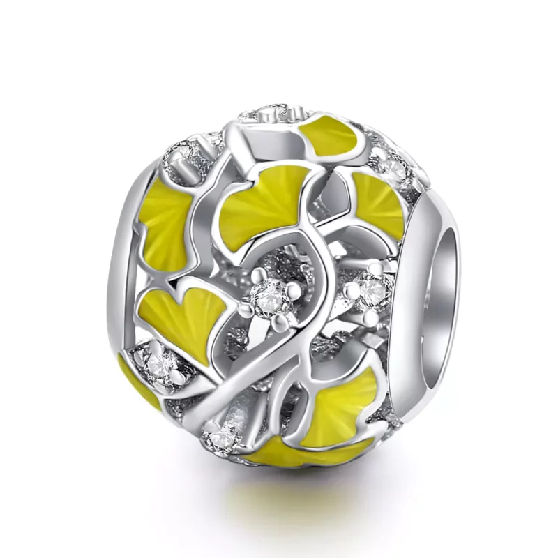 (afbeelding voor) Pandora Style Elegante Ginkgo-bladeren Bedel - BSC334