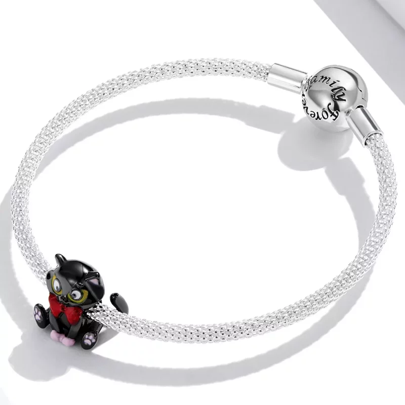 (afbeelding voor) Pandora Style Elegante zwarte kat Bedel - SCC2031 - Bekijken 3
