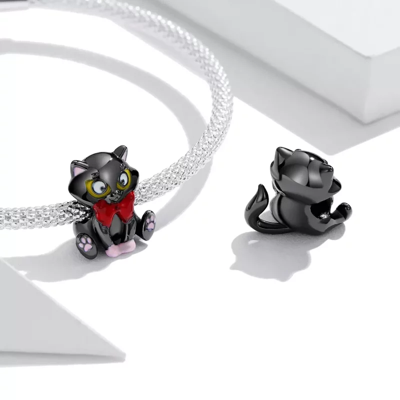 (afbeelding voor) Pandora Style Elegante zwarte kat Bedel - SCC2031 - Bekijken 4