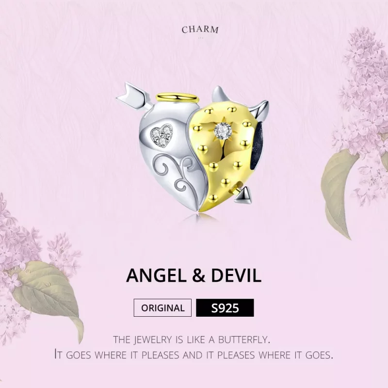 (afbeelding voor) Pandora Style Engel duivel Bedel - BSC107 - Bekijken 6