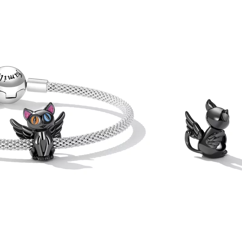 (afbeelding voor) Pandora Style Engel Kat Bedel - SCC2299-BK - Bekijken 4