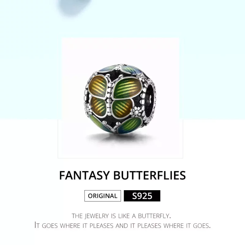 (afbeelding voor) Pandora Style Fantasievlinders Bedel - SCC1705 - Bekijken 6