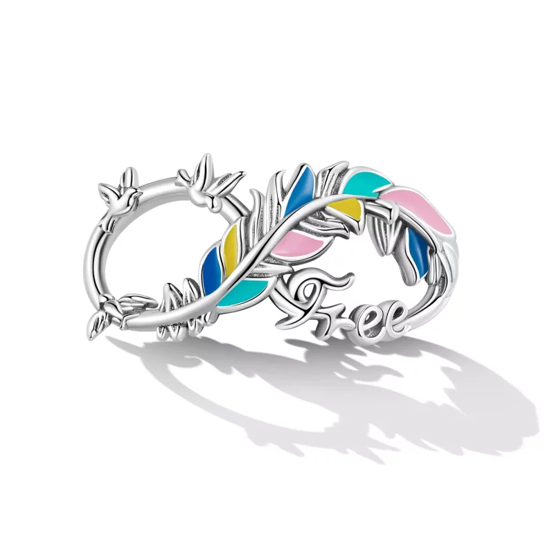 (afbeelding voor) Pandora Style Feather Infinity Symbool Bedel - SCC2322 - Bekijken 2