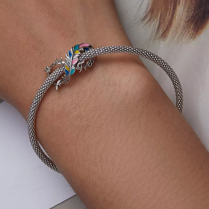 (afbeelding voor) Pandora Style Feather Infinity Symbool Bedel - SCC2322 - Bekijken 6
