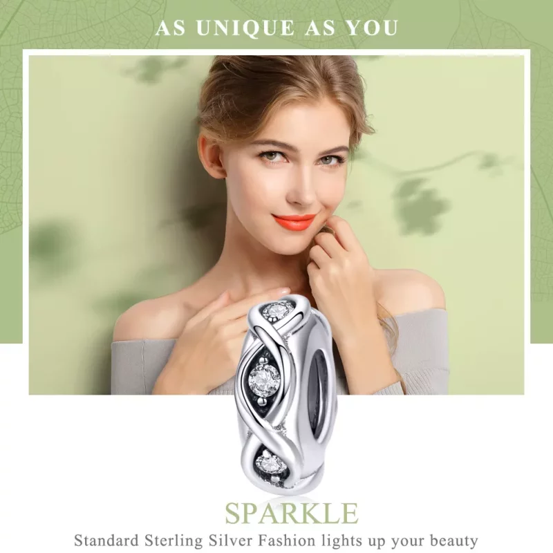 (afbeelding voor) Pandora Style fonkelen Spacer Bedel - SCC1153 - Bekijken 2
