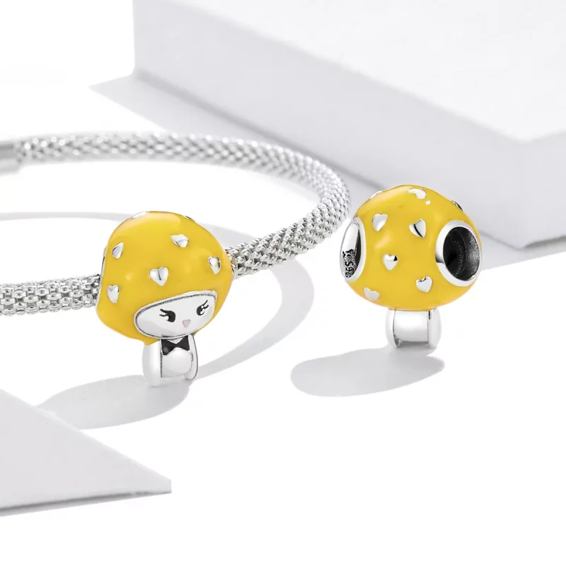 (afbeelding voor) Pandora Style Fun Little Mushroom - Citroen Geel Bedel - SCC2149 - Bekijken 4